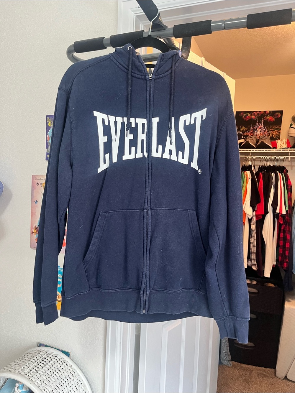 Navy Everlast zip up hoodie